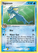 Vaporeon's card in the Pop Series Expansion