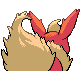 Flareon's back sprite in the Fourth Generation