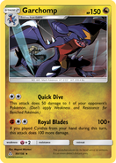 Garchomp's card from the Ultra Prism expansion