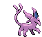 Espeon's animated back sprite from the Fifth Generation