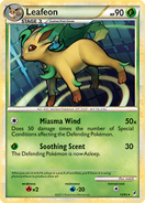 Leafeon's card in the Call of Legends Expansion