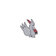 Zangoose's back sprite from the Sixth and Seventh Generations