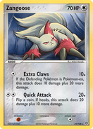 Zangoose's card from the Emerald Expansion