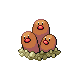 Dugtrio's sprite in Pokemon Heart Gold and Soul Silver