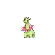 Meganium's front sprite from the Sixth and Seventh Generations