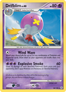 Drifblim's card in the Diamond and Pearl Expansion