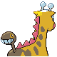 Girafarig's back sprite in the Fourth Generation