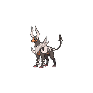 Mega Houndoom's front sprite from Kalos