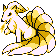 Ninetales sprite in Pokemon Red and Blue