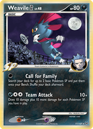 Cyrus' Weavile card in the Platinum Expansion