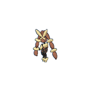 Mega Lopunny's front sprite from the Sixth and Seventh Generation