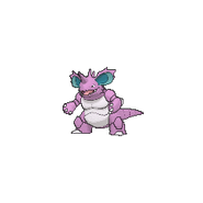 Nidoking's front sprite in the Sixth and Seventh Generations