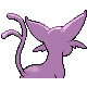 Espeon's back sprite from the Fourth Generation