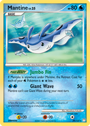 Mantine's card in the Mysterious Treasures expansion