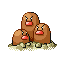 Dugtrio's sprite in Pokemon Ruby and Sapphire