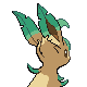 Leafeon's back sprite in the Fourth Generation