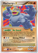 Machamp's LvlX card from the Stormfront Expansion