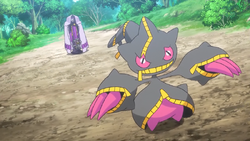 banette and mega banette (pokemon) drawn by poyo_party