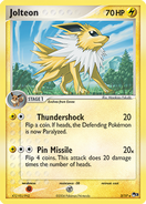 Jolteon's card in the Pop Series Expansion