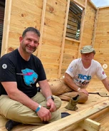 Darren helping building 10 houses for 10 Homeless people in Costa Rica, from his instagram @justdamndarren, in July 30th, 2022.