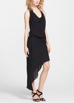 Haute Hippie Asymmetrical Silk Dress