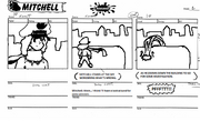 Mitchell's original storyboard from the tv show