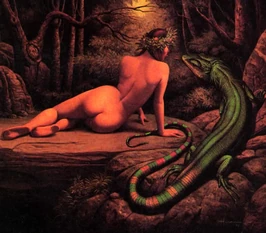 Malinalxochitl era considerada una divinidad relacionada con las alimañas ponzoñosas, serpientes y otras criaturas del desierto.