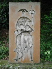 Escultura de Oxóssi en parque Catacumba, Río de Janeiro.