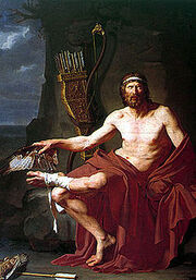 Filoctetes en la isla de Lemnos