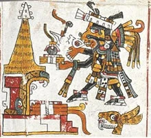 La diosa Ayauhtéotl en un grabado