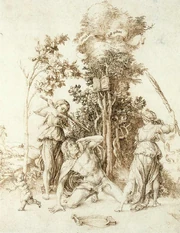 Muerte de Orfeo (1494) por Durero.