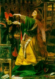 Morgana le Fay, de Anthony Frederick Sandys (1864).