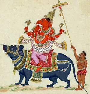Pintura de Ganesha de estilo tanjore