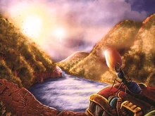 Representación del mito del robo del maíz.