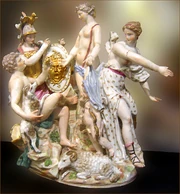Juicio de Paris, Porcelana de Capodimonte  (Museos Capitolinos, Roma)