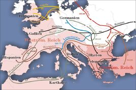 Völkerwanderung Karte 150-500 AD