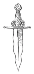 Dolch breiter, kurzer Flammenklinge (16. Jh. ?)