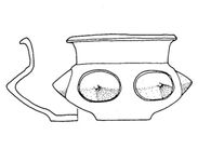 Trichterhalstopf mit Hofbuckeln (Lausitzer Typus, 1600-1300 v. Chr.)