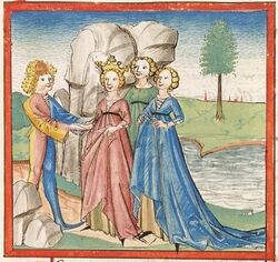 Cod. Pal. germ. 345, fol. 292r - Friedrich von Schwaben, Angelburg-Erlösung