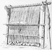 Webstuhl Färör Inseln kulturgeschichte00mont Fig.462