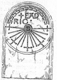 Sonnenuhr (St. Andrews church, Bishopstone, Sussex, 600-800 n.Chr.)