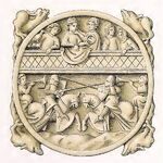 Spiegelkapsel mit Turnierszene (Berlin, 1280-1340)