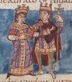 Fränkische königliche Kleidung (Stuttgarter Psalter, 9. Jh.)