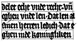 Gotische Minuskel Sächsische Weltchronik RdgA Bd1, Taf.027, Abb.14