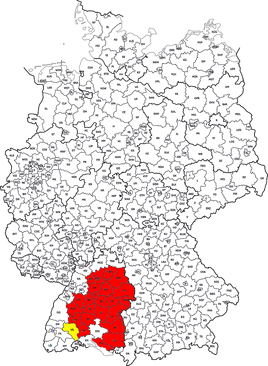 Württemberg Moderne Karte