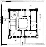 Grundriss der ursprünglichen Anlage von Burg Rehden (Polen)