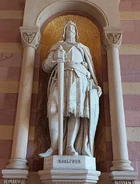 Adolf von Nassau in der Vorhalle des Speyerer Domes (Dominik Fernkorn, 1858)