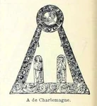 A de Charlemagne, nouveaularoussei01laro 0018.jpg (45 KB) Sog. "A" von Karl dem Großen (Kirchenschatz von Conques)