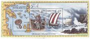 Viking voyages Faroe stamp sheet 406-408