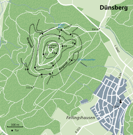 Dünsberg Ringwallanlage Karte